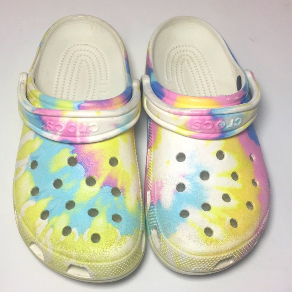 Tie-dye Crocs